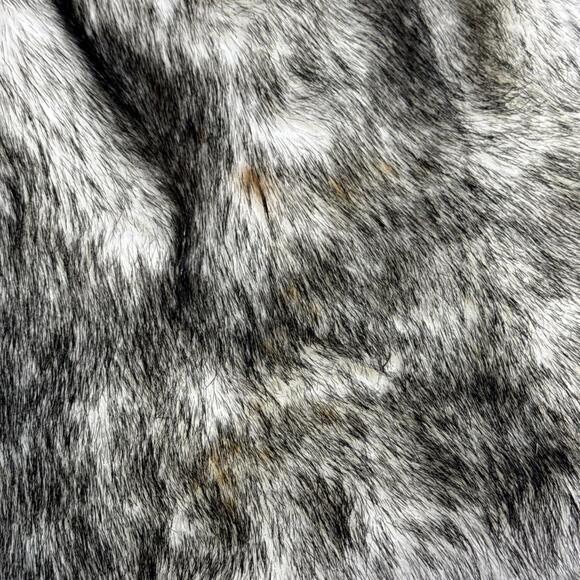 Women’s Vintage 1970’s - 1980’s Faux Fur Coat Union Made Silver Black READ - Picture 15 of 15